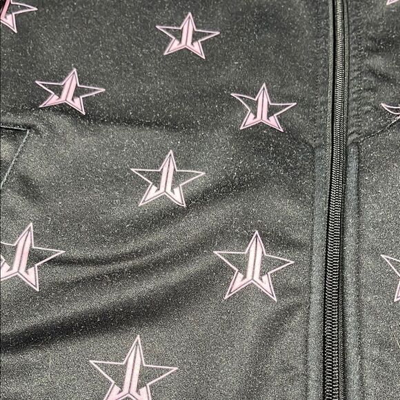 Jeffree Star Black and Pink Varsity Jacket with Ribbed Cuffs - Picture 7 of 7